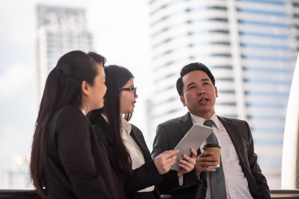 A person doing public relations