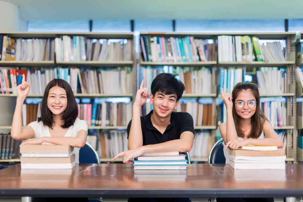 Three university students